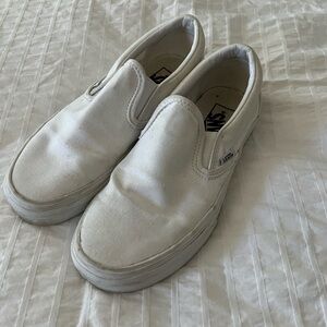 White Slip on Vans (6.5)